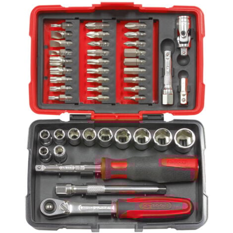 KS Tools - Coffret de douilles et accessoires 44pcs ULTIMATE 1/4'' - coffret outils -922.0644