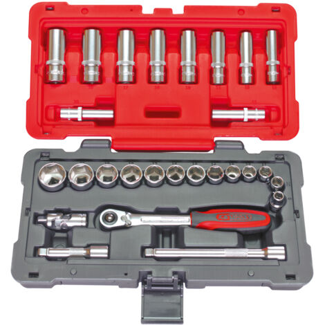 KS Tools - Coffret de douilles et accessoires ULTIMATE® 3/8'', 27 pièces - 922.0627