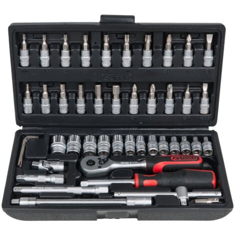 KS Tools - Coffret de douilles F6 1/4'' - CHROMEmat - 46 pcs - 911.0646