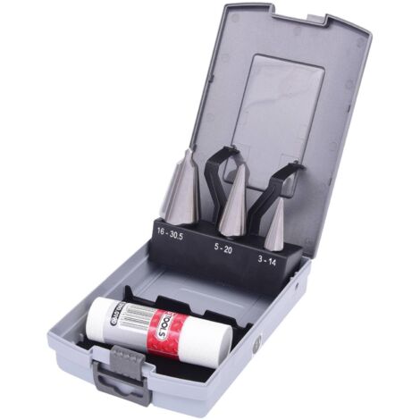 KS Tools Coffret de forets aléseurs coniques HSS Co, en box PVC, 4 pcs.