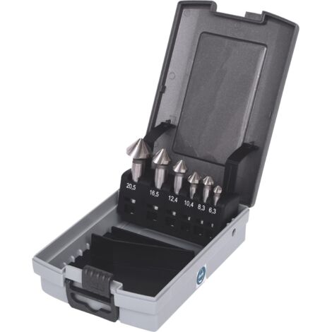 KS Tools Coffret de forets aléseurs HSS Co 90°, 6 pcs, en box PVC