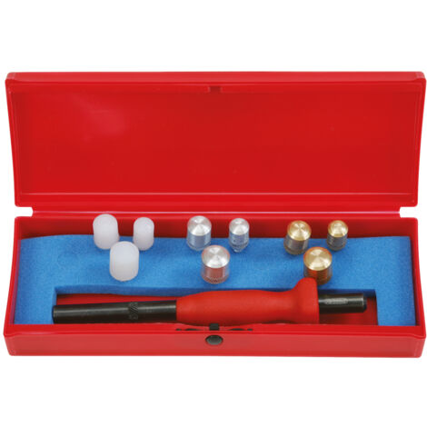 KS Tools - Coffret de jets sans rebons à poignée grip, avec 9 embouts 10, 12 et 14 mm - 156.0440
