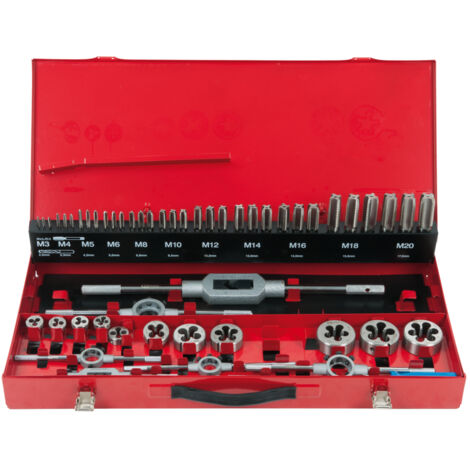 Coffret de tarauds et filière HSS - 56 pièces - Drakkar equipement