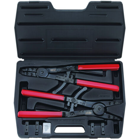 Kstools – Coffret de pinces à circlips 14 pcs – Pour circlips intérieurs 78-159mm et extérieurs 89-159mm – Poignée en caoutchouc – Chrome Vanadium