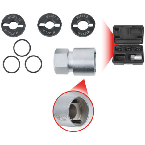 Kstools – Coffret tarauds et filières 4 pcs – Entraînement hexagonal 24 mm – Acier haute performance pour nettoyage filetages difficiles d'accès