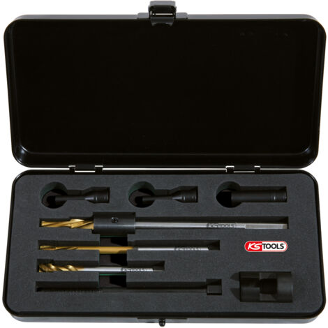 Kstools – Coffret d'extraction pour bougies de préchauffage 8 pcs – Acier Chrome Vanadium – Pour Volkswagen, Audi, Seat, Škoda, Mercedes, Fiat