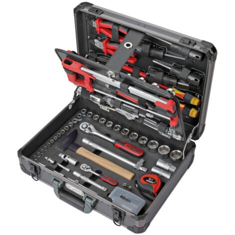 KS Tools - Coffret d'outils 1/4 - 1/2 - 131 pcs - malette à outils complète - coffret de douilles - 922.0731
