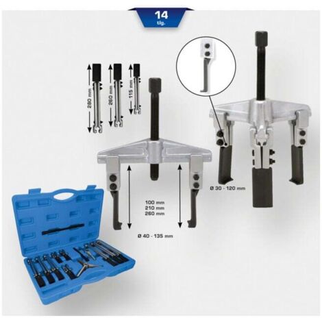 KS Tools - Coffret extracteur universel, 14 pièces - BT631000