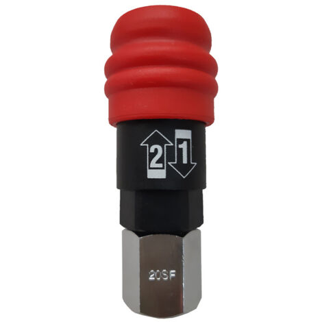 Kstools – Coupleur rapide fileté femelle 1/4'' – Longueur 41mm – En matière composite pour usage intensif – 6 pans extérieur 32,2mm