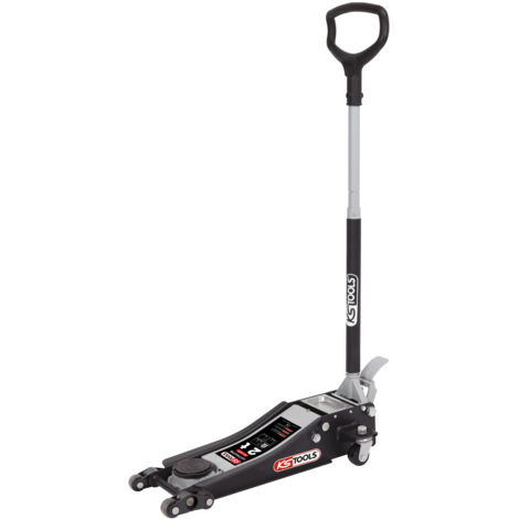 KS Tools - Cric hydraulique extra-bas acier ULTIMATE 2T avec double-roues avant - 161.0372