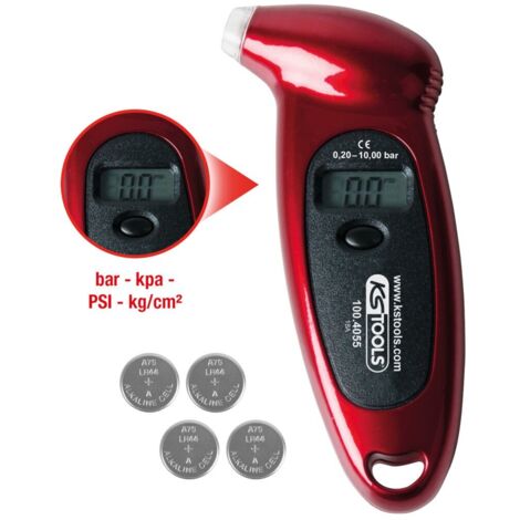 KS Tools Digitaler Reifendruckmesser, 0,20 - 10,0 bar