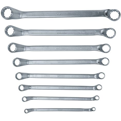 KS TOOLS Doppel-Ringschlüssel-Satz, gekröpft, 8-tlg 6-22mm