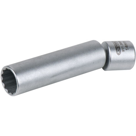 Kstools – Douille à bougie articulée 3/8'' 12 pans 14 mm – Acier chrome vanadium extra-fin – Pour moteurs N43 avec puits inclinés