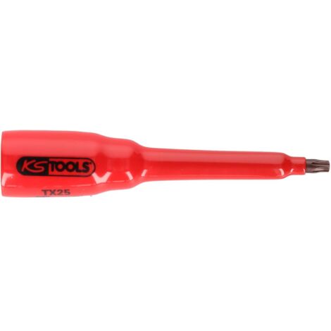 KS TOOLS Douille tournevis 3/8' avec revêtement isolant pour vis Torx, T20, longue ( 117.2464 )