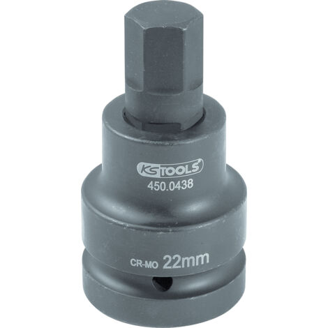 KS Tools - Douille tournevis à chocs 6 pans 1'', 30 mm - 450.0486