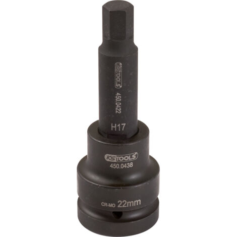 KS Tools - Douille tournevis à chocs longue 3/4'' 6 pans, 19 mm - 450.0462