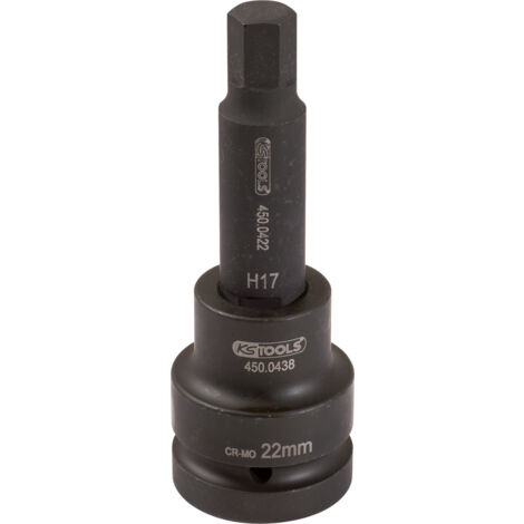 KS Tools - Douille tournevis à chocs longue 3/4'' 6 pans, 24 mm - 450.0464