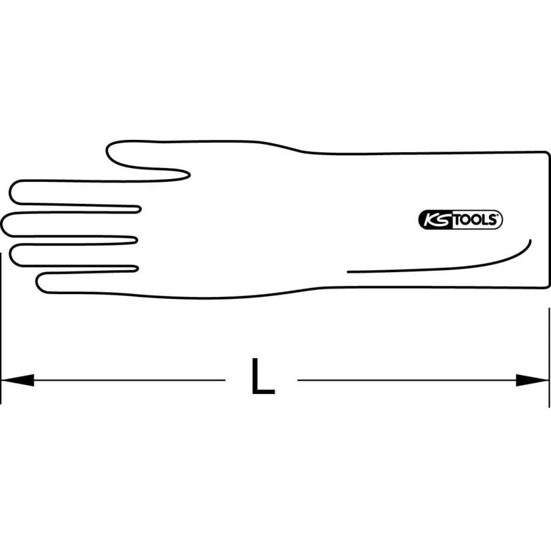 Kstools - KS TOOLS Elektriker-Schutzhandschuh mit Schutzisolierung, Größe 10, Stärke 2,5, weiß