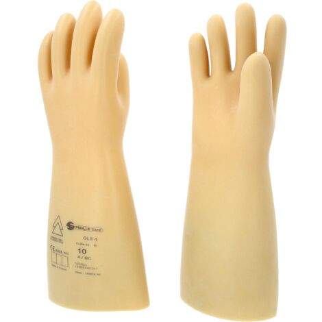 KS TOOLS Elektriker-Schutzhandschuh mit Schutzisolierung, Größe 10, Klasse 4, weiß ( 117.0063 )