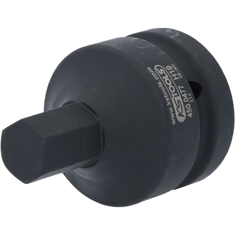 Kstools - 1' Douilles à chocs 6 pans, courtes, 19 mm