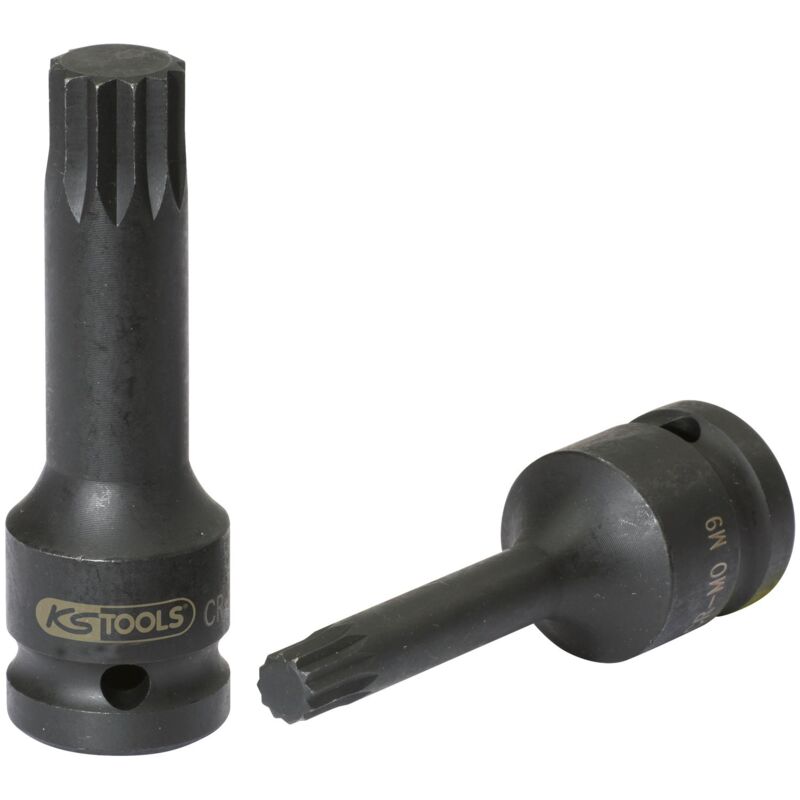 

KS TOOLS 1/2" Bit con adaptador de impacto XZN, pavonado, l =75mm, M9