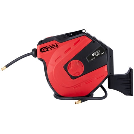 KS Tools - Enrouleur air et eau 3/8'' avec tuyau Ø10mm, raccord 1/4'' - 15m - 515.3440