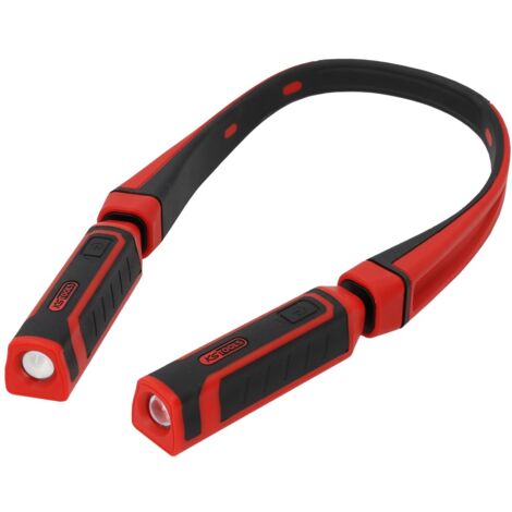 KS Tools eQi UltimateBEAM 2in1 Nackenleuchte mit zwei abnehmbaren Arbeitsleuchten je 180 Lumen