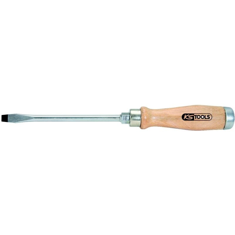 

KS TOOLS ERGOTORQUE WOODmax Destornillador con mango de madera, ranurado, 3,5x75mm