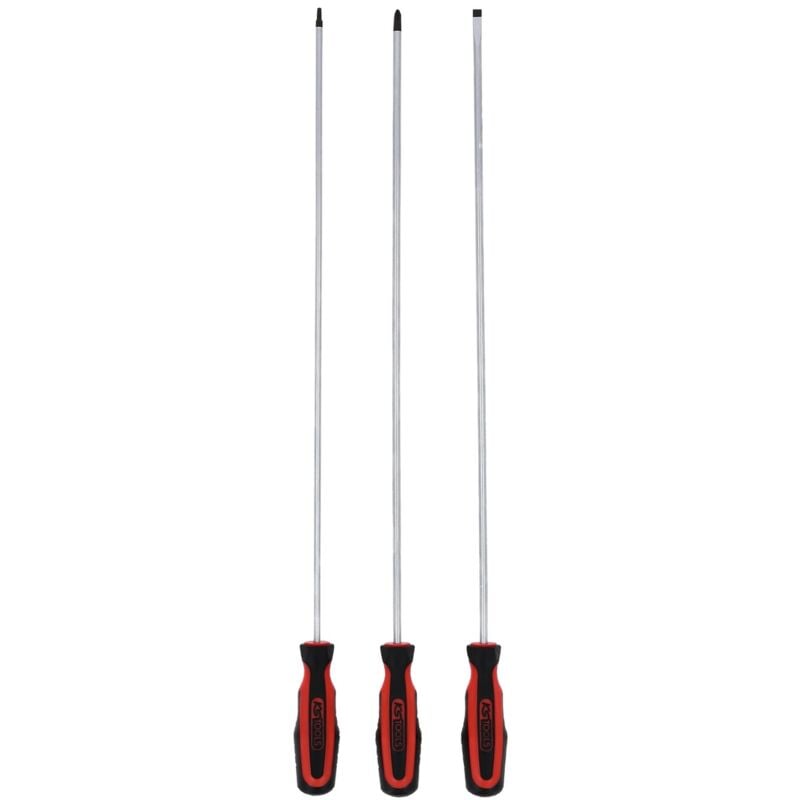 Image of KS Tools ERGOTORQUEplus Schraubendreher-Satz, Schlitz, PH, Torx, 3-tlg. extra lang