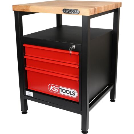 KS Tools Etabli d'atelier 3 tiroirs 840x600x600mm
