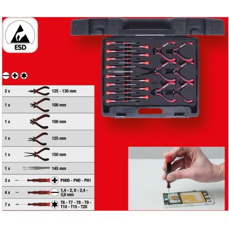 KS Tools Feinmechanik-Werkzeug-Satz, 21-tlg