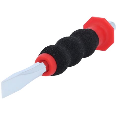 KS Tools Flachmeißel mit Handschutzgriff, 8-kant, 10 mm
