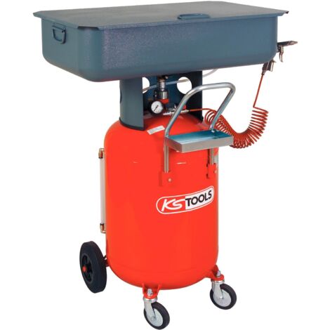 Ks Tools – Fontaine de lavage mobile 60L – Soufflet à air comprimé – Système de vidage pneumatique – Dimensions 760x525x220mm – Pour ateliers automobiles