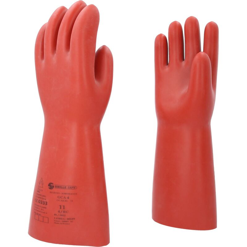 Kstools - Gant de protection pour électricien à protection mécanique et thermique, taille 11, classe 4, rouge