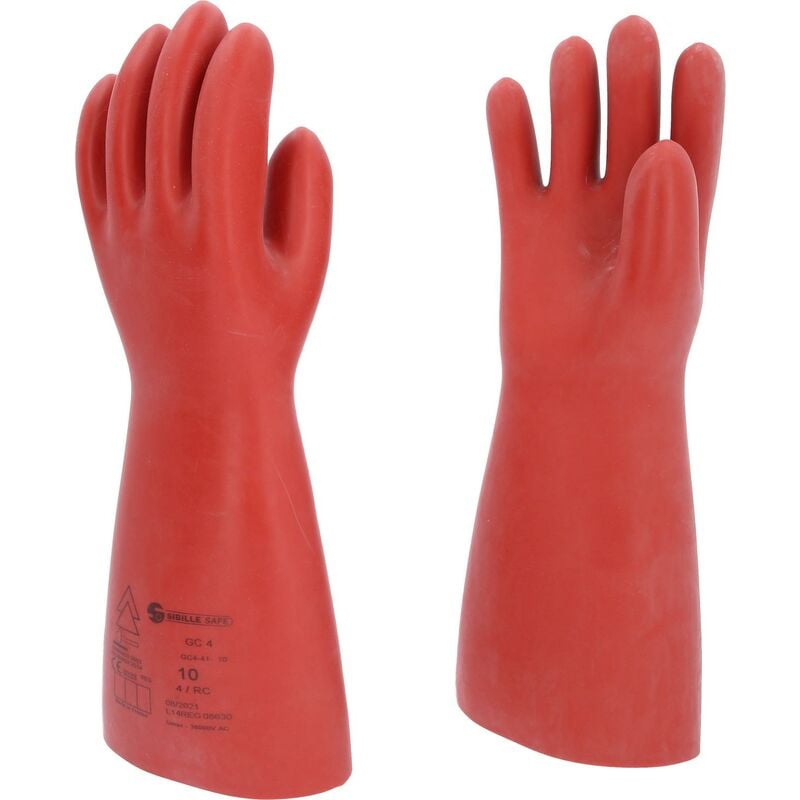 Kstools - Gant de protection pour électricien à protection mécanique, taille 10, classe 4, rouge