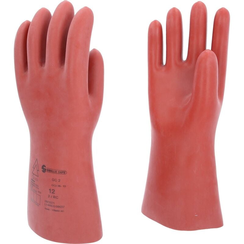 Kstools - Gant de protection pour électricien à protection mécanique, taille 12, classe 2, rouge