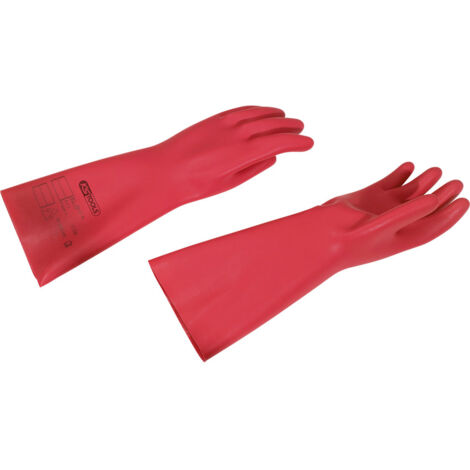 KS Tools - Gants d'électricien en latex naturel rouge, classe 0 AZC, T9 - 112.1661