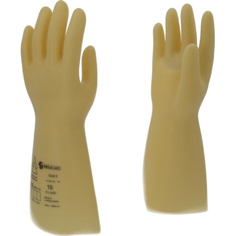 Ks Tools – Gants isolants électriques taille 10 – Classe 0 selon DIN EN 60903 – Latex diélectrique – Protection jusqu'à 1000V
