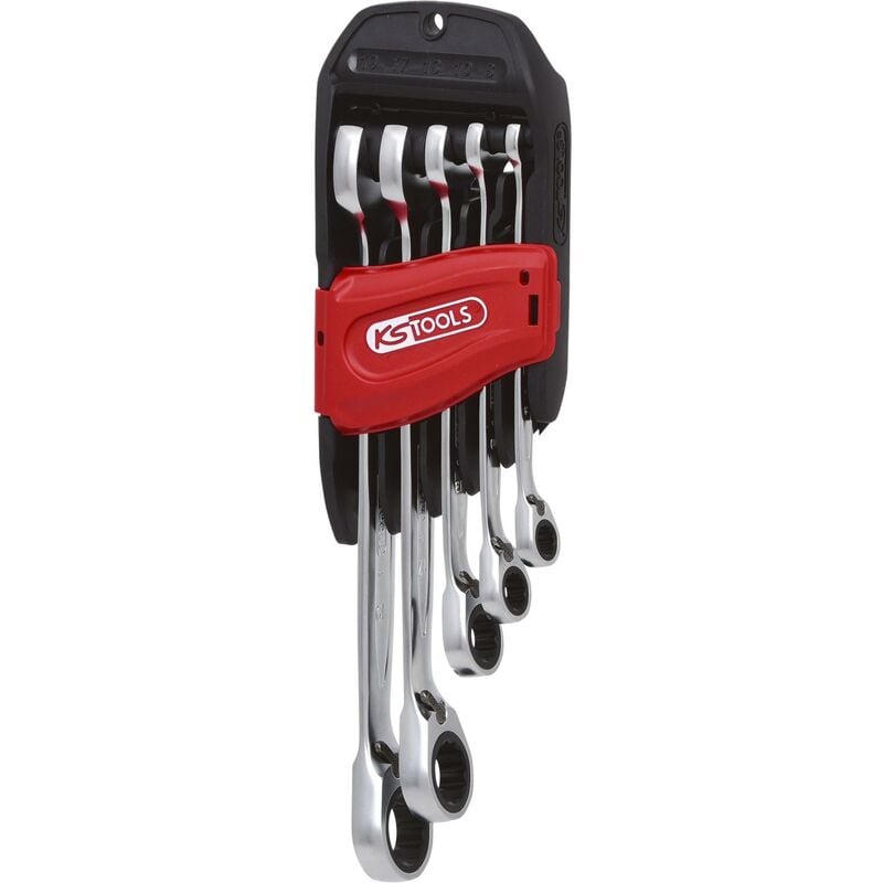 Kstools - Jeu de clés mixtes à cliquet réversible GEARplus, 5 pcs 8-19mm
