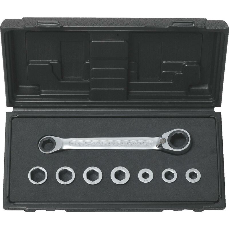 

KS TOOLS GEARplus Juego llave doble, 8 pzs, conmutable