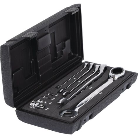 KS Tools GEARplus Ratschenringmaulschlüssel-Satz, umschaltbar, 9-tlg