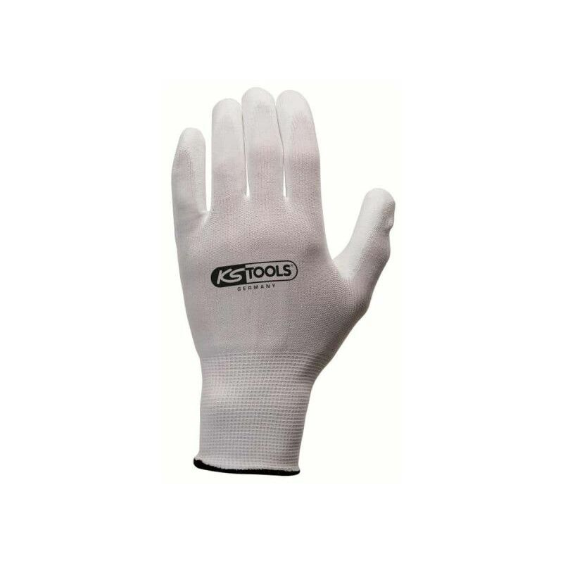 

Kstools - Caja de 12 pares de guantes KS TOOLS - Microfibras - Blanco - Talla L - 310.0450 - Blanc