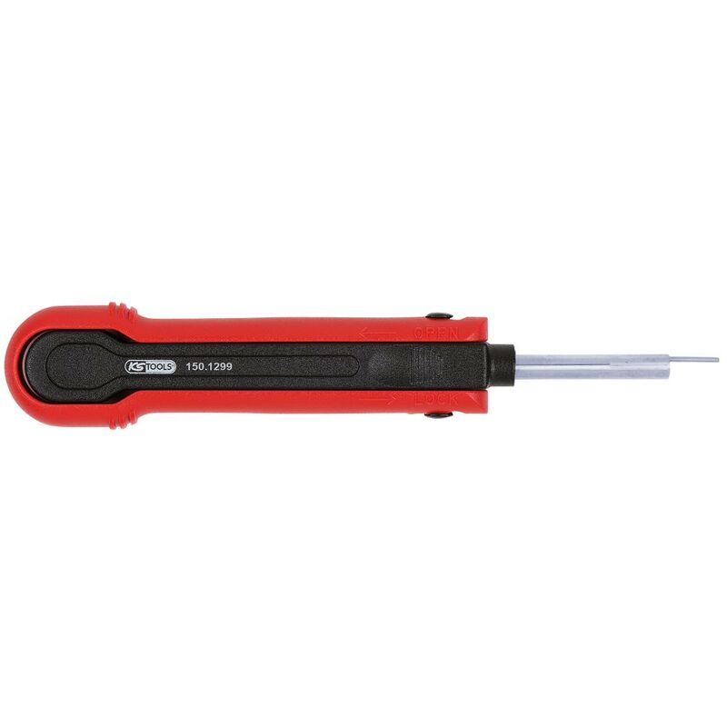 

KS TOOLS Herramienta de desbloqueo para terminales planos/terminales de cuchilla de 0,8 mm, 1,5 mm (Delphi Ducon)