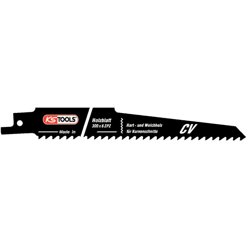 

KS TOOLS Hoja de sierra de vaivén para corte curvo, CV, 300 mm, 4,2 mm, paquete de 5