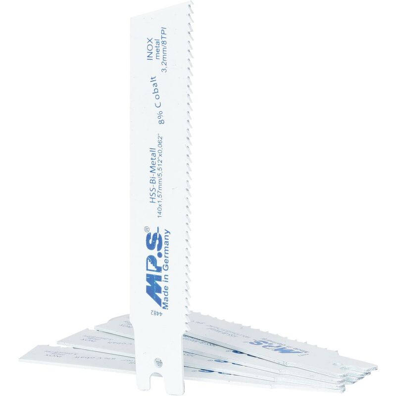 

KS TOOLS Hoja de sierra de vaivén Rems, HSS bimetálica, 140mm, 3,2mm, paquete de 5