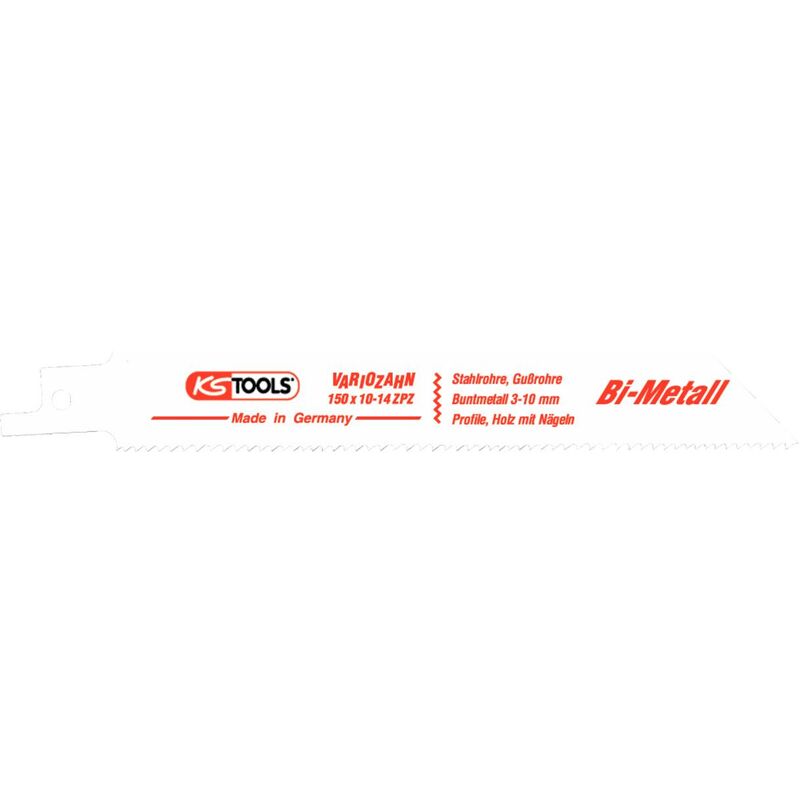 

KS TOOLS Unidad de venta: 5 hojas de sierra de sable bimetal