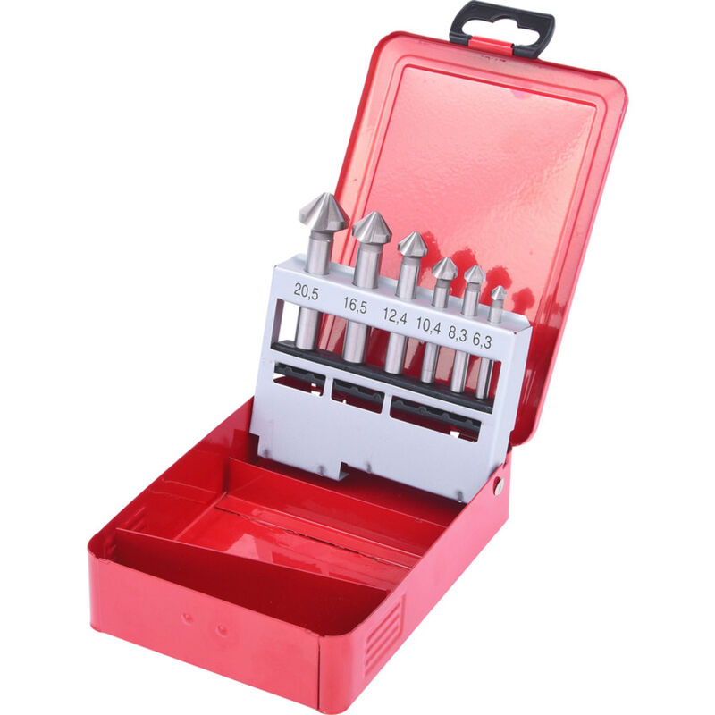 Ks Tools - Coffret de forets aléseurs hss 90°, 6 pièces - 336.0406