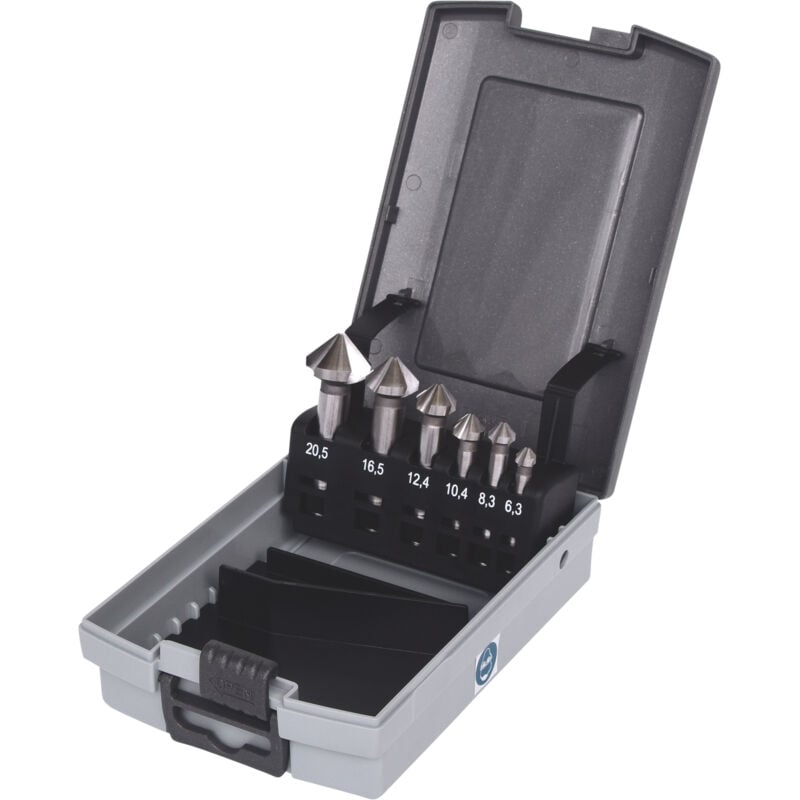 Coffret de forets aléseurs 90°, 6 pcs, en box pvc