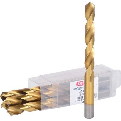 KS Tools HSS TiN Spiralbohrer, 12,5 mm, 5er Pack