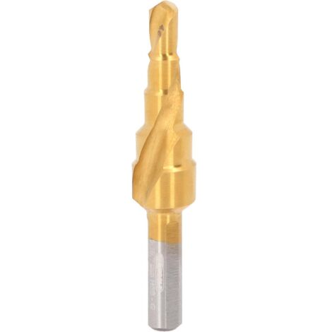 KS Tools HSS-TiN Stufenbohrer,Ø 4,8-10,7mm, 5 Stufen - 330.2362